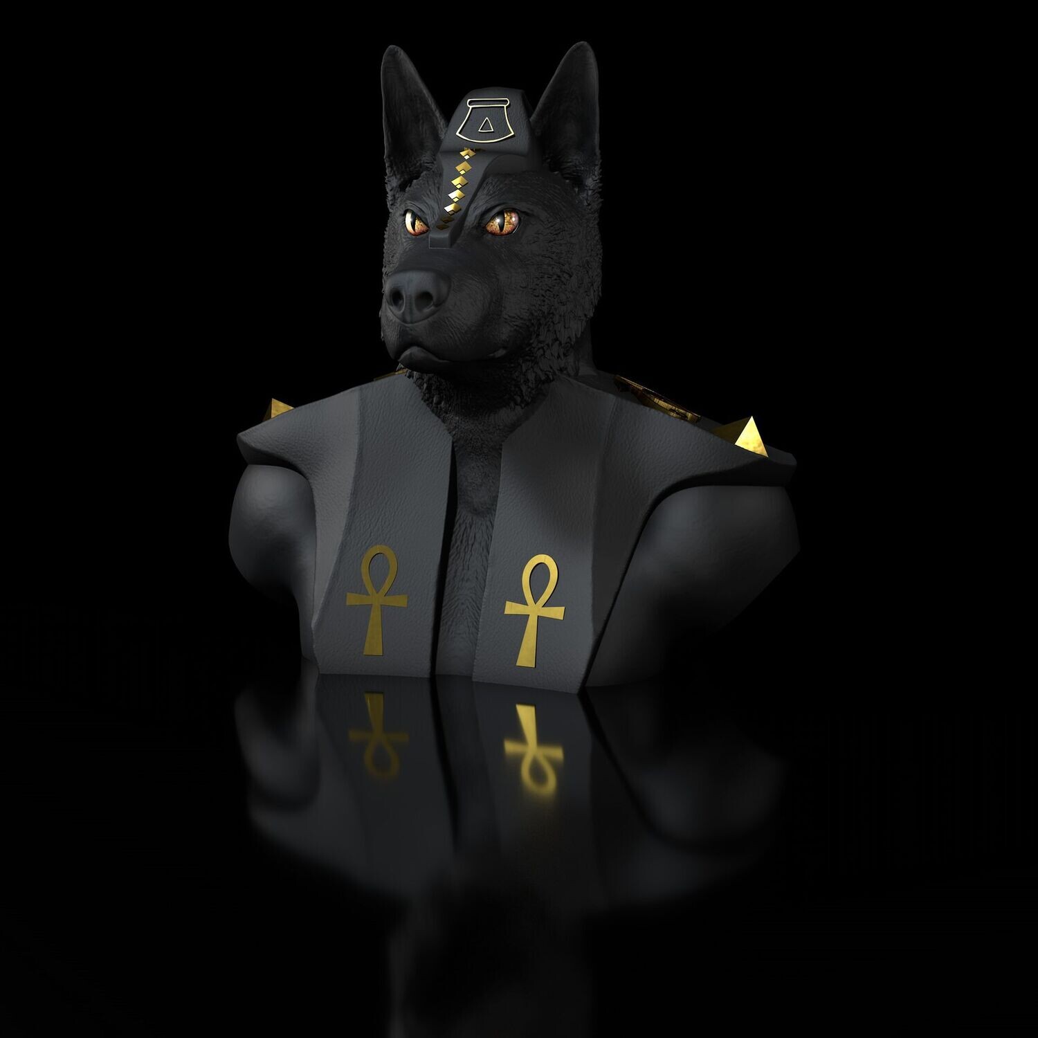 Schäferhund -Anubis - 3D Druck Modell