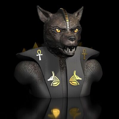 Wolf-Hound-Anubis -Phantasy 3D Druck Modell