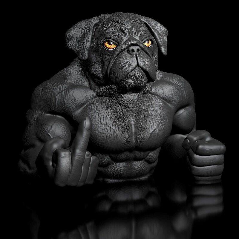 3D print file - Mops Dozer bust high polygon 3D print file - Mops Dozer bust high polygon