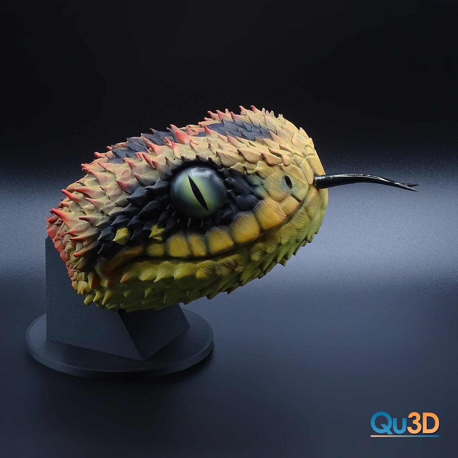 Atheris hispida, Schlange, 3D Druck -Modell