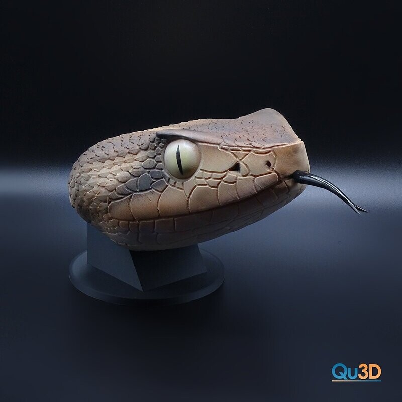 Bothrops asper-Terciopelo-Lanzenotter-3D-Druck-Modell