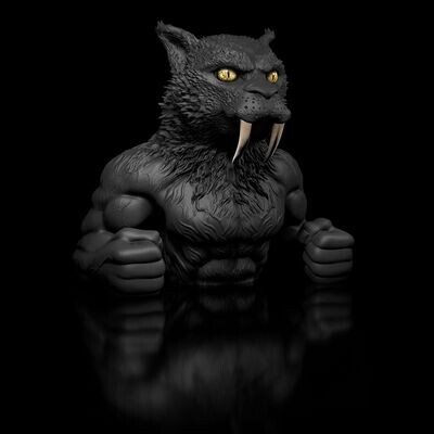 Punch-Cat-Dozer-Phantasie als Büste 3D Model File