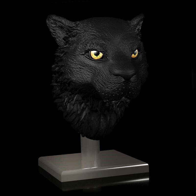 ​Tiger portrait comes with stand, base and wall brackets- 3D STL print file- high polygon