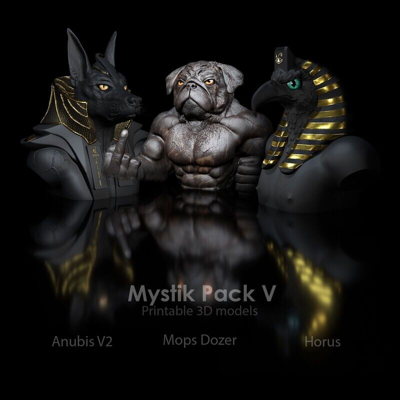 Gods-Mystic-Fantasy 3-Pack - V - STL 3D Printing Model high polygon