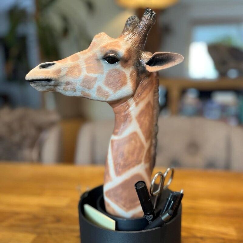 ​​Storage with giraffe head motif -3D-print-model