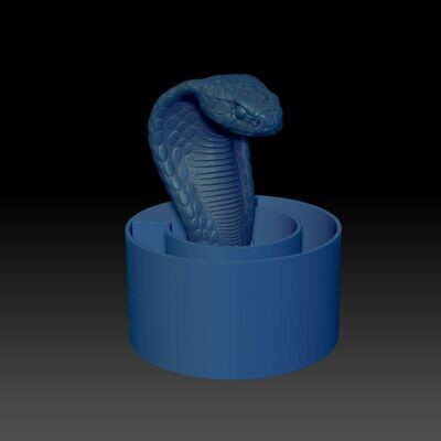 Königskobra-Kopf-Aufbewahrung 3D- DruckModel