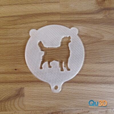 Cappuccino Backschablone Golden-Retriever 3D-Druck-Modell