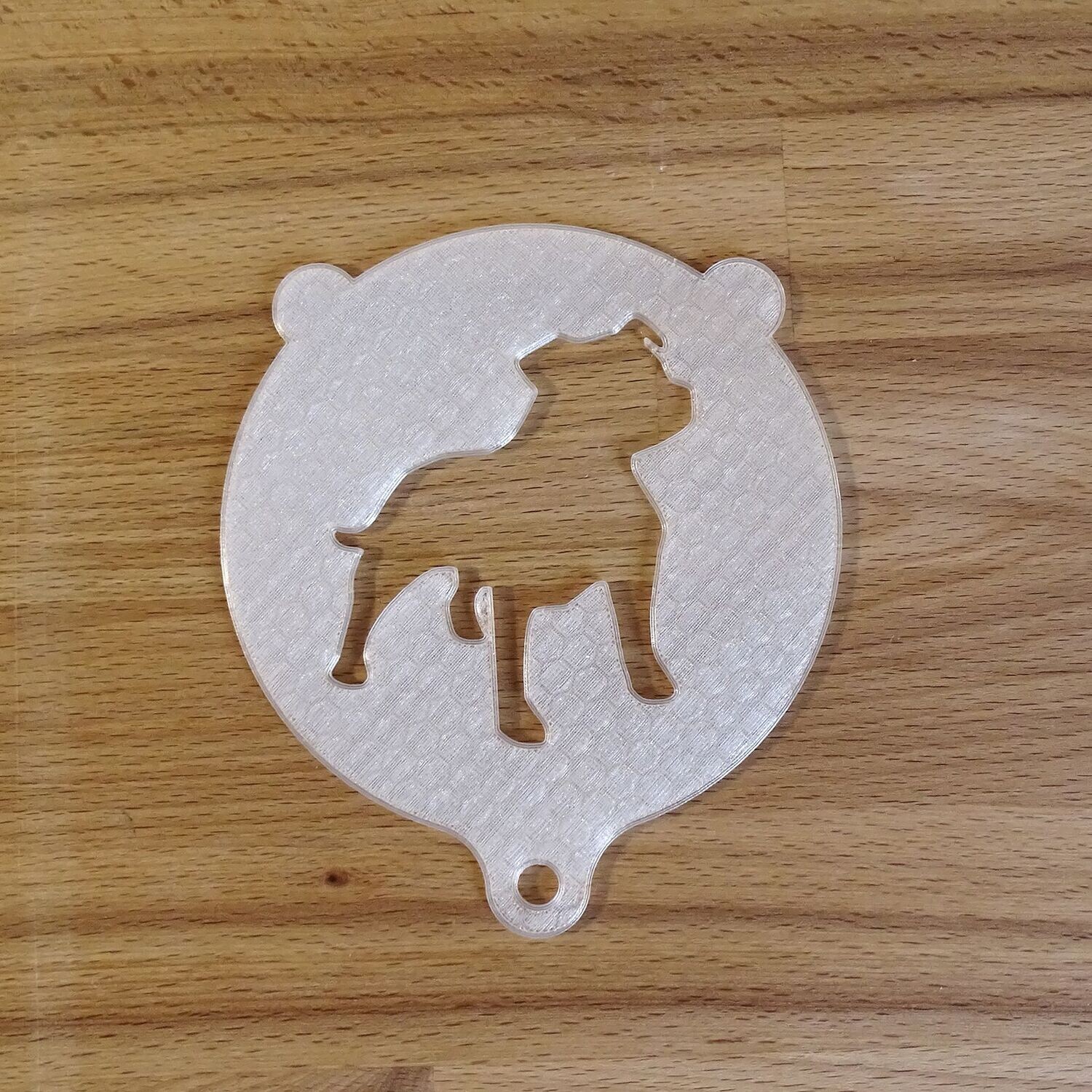 Cappuccino Backschablone Staffordshire Bullterrier 3D-Druck-Modell