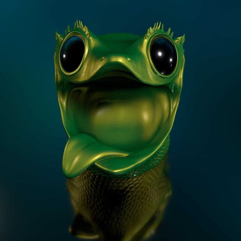 ​Kroni wirh Tonge- STL 3D Printing Model As Thread Eater / Table Trash Can, Suitable for Storing Small Items- High-Polygon
