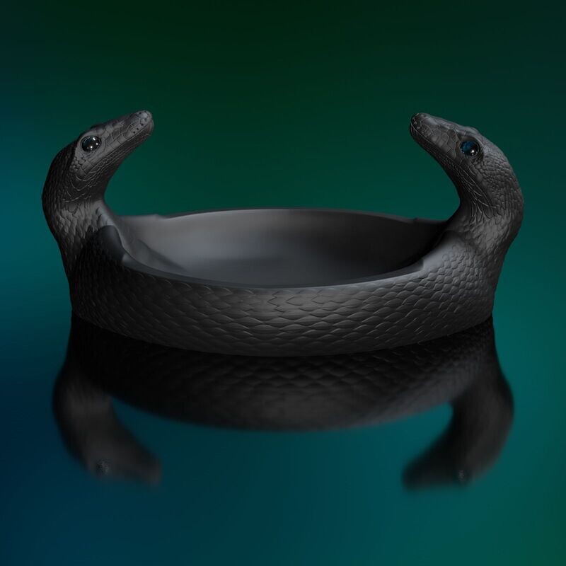 Jemenchamäleon  (animal, Reptil, Chamaeleo calyptratus)-STL 3D Print Model - Thread Eater, Table Trash Bin, Storage​- High-Polygon- 2