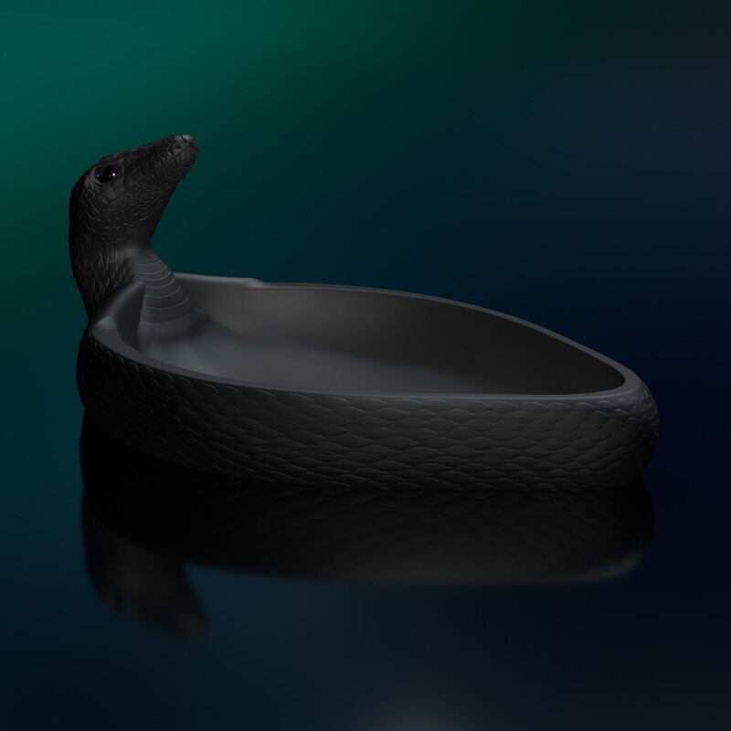 Jemenchamäleon  (animal, Reptil, Chamaeleo calyptratus)-STL 3D Print Model - Thread Eater, Table Trash Bin, Storage​- High-Polygon- 2