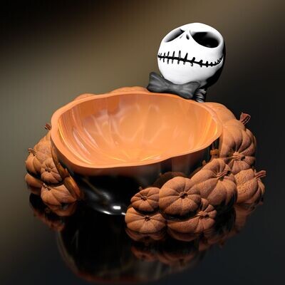 Jack Skellington - Halloween Bowl- 3MF for Bambu-Lab 3D Printing Model​- High-Polygon