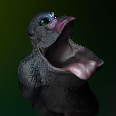 Affe-Fadenfresser mit Zunge- 3D-Druck Modell