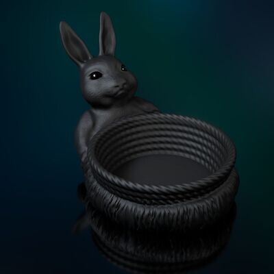 Easter Bunny-Bowl-3D-print-Model-High-Polygon