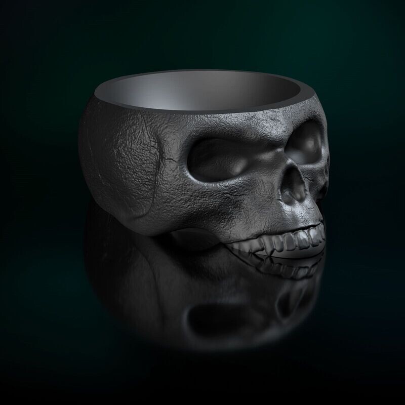 Skull Bowl- STL 3D Printing Model​ High-Polygon