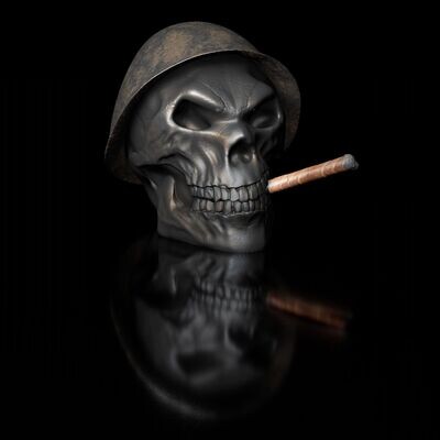 Skull Soldier with helm and cigar- 3D Model File