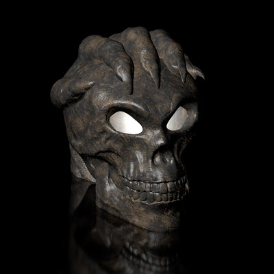 Skull Mystik - Hole 3D Model File open eyes, hole