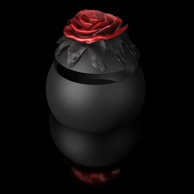Black Rose Shell - 3D-Druck Model
