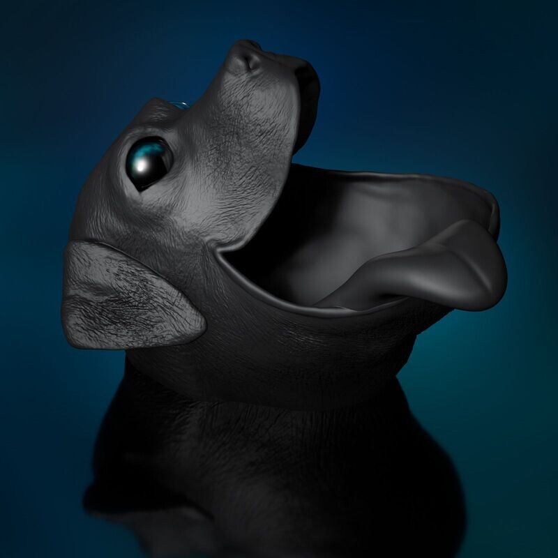 Snake Fantasy with Tongue - STL 3D Printing Model- Thread Eater, Storage, Table Trash Can​- High-Polygon