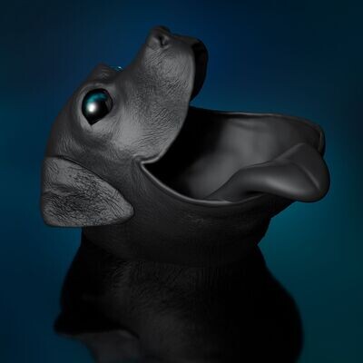 Snake Fantasy with Tongue - STL 3D Printing Model- Thread Eater, Storage, Table Trash Can​- High-Polygon