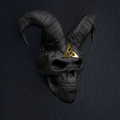 Skull Celtic-IIII - Ram for the wall - 3D print model