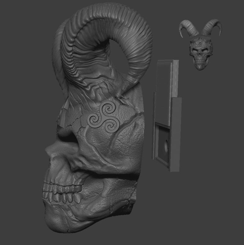 Celtic Widder Skull​- als 3D Ausdruck