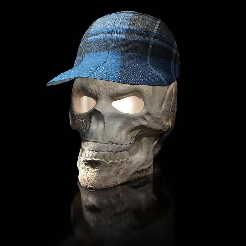 Skull with Basecup Hat, hollow inside Hat Skull with Basecup Hat, hollow inside Hat