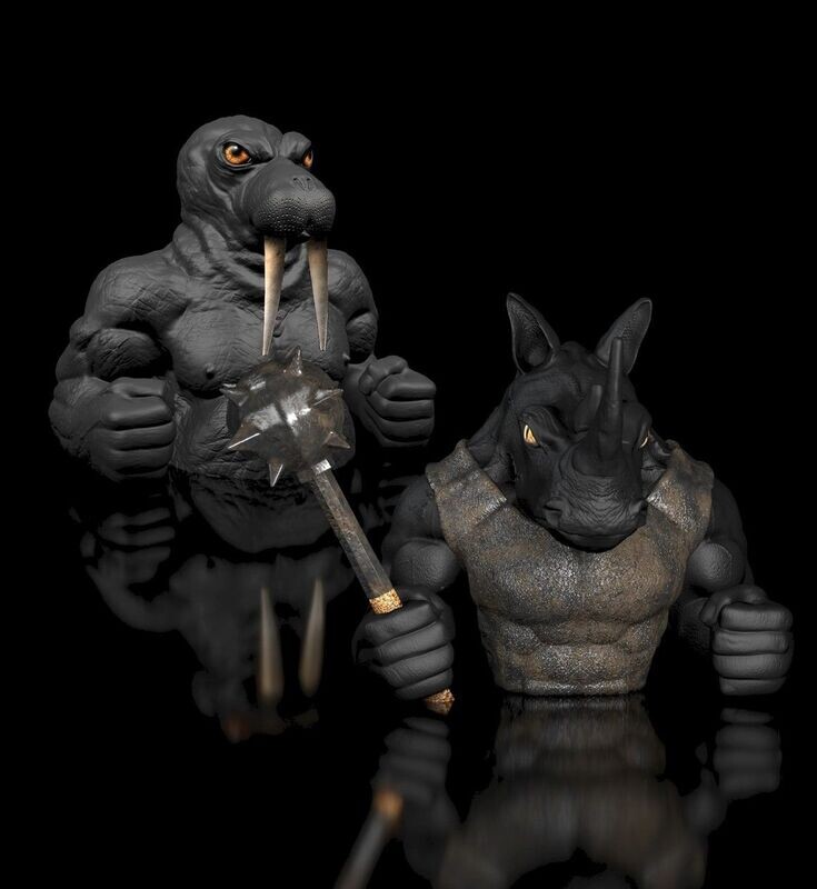 3D print file as a walrus bust- Complete and Shared- high polygon