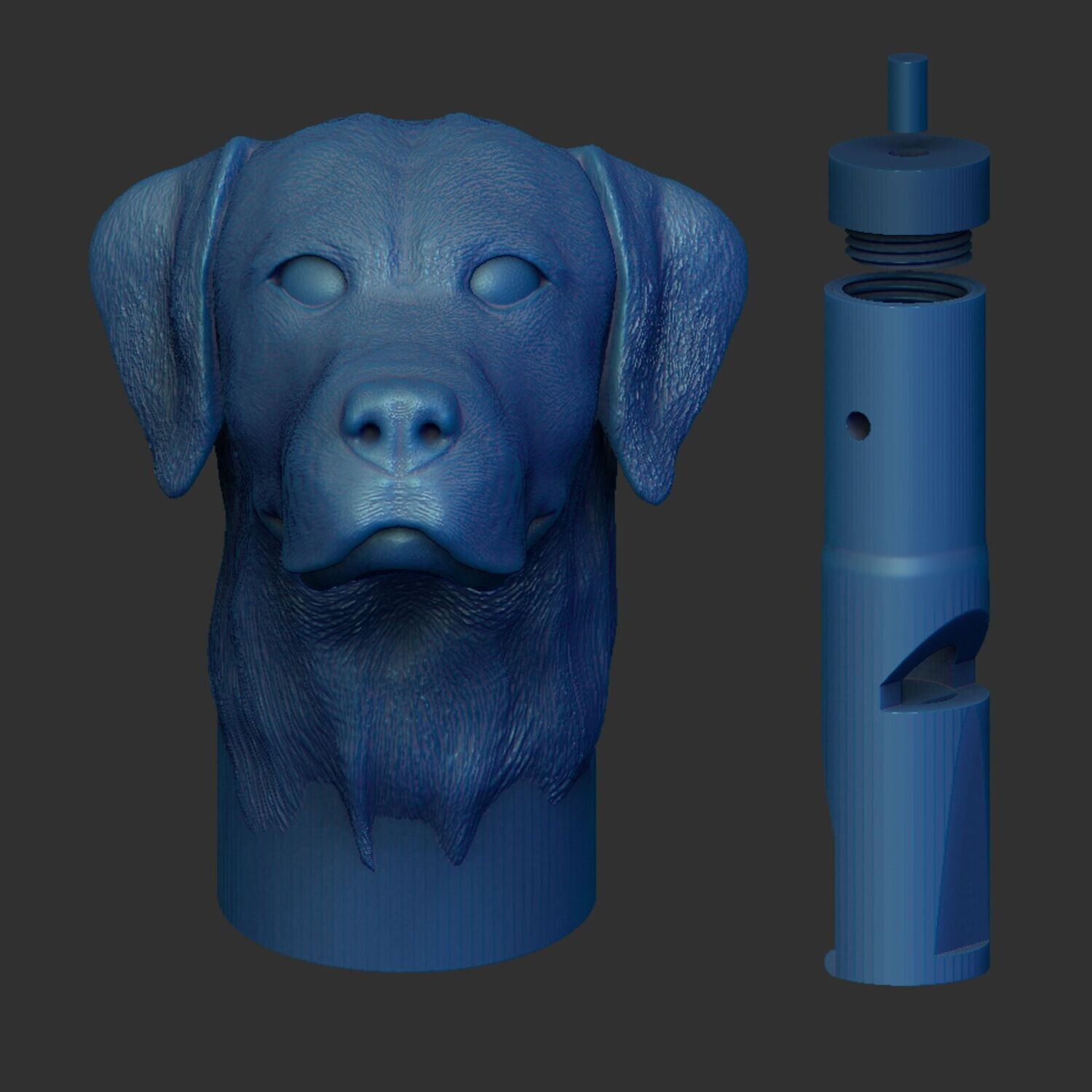 Hundepfeife - Kopfmotiv - Labrador  - 3D Druck Modell