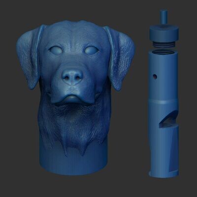 Hundepfeife - Kopfmotiv - Labrador - 3D Druck Modell