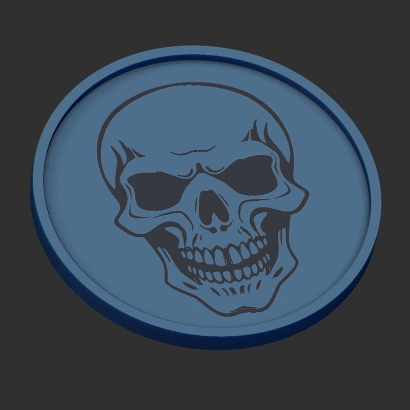 Untersetzer  Skull - 3D Modell