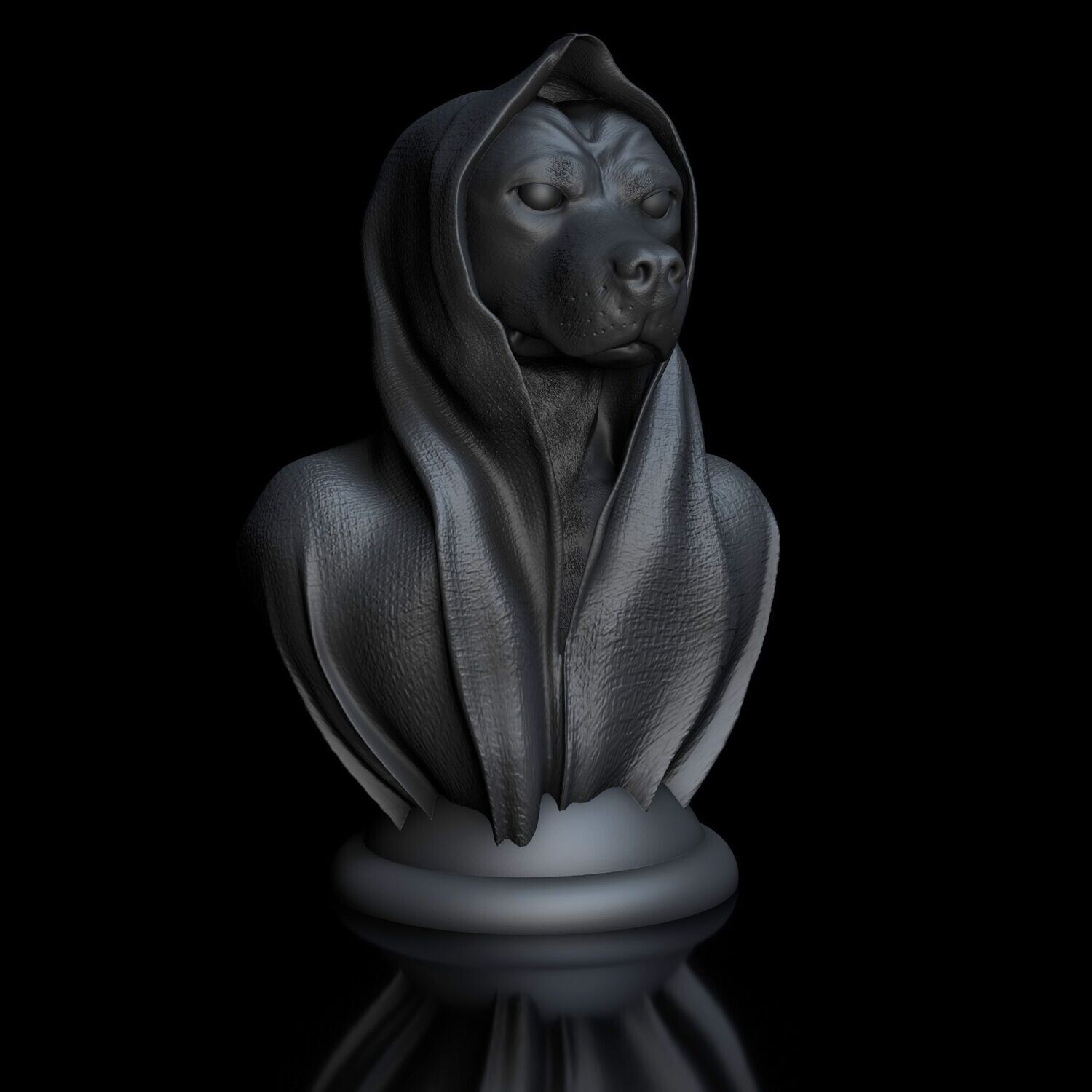 ​Staff with Cape, Bust, Base Cut