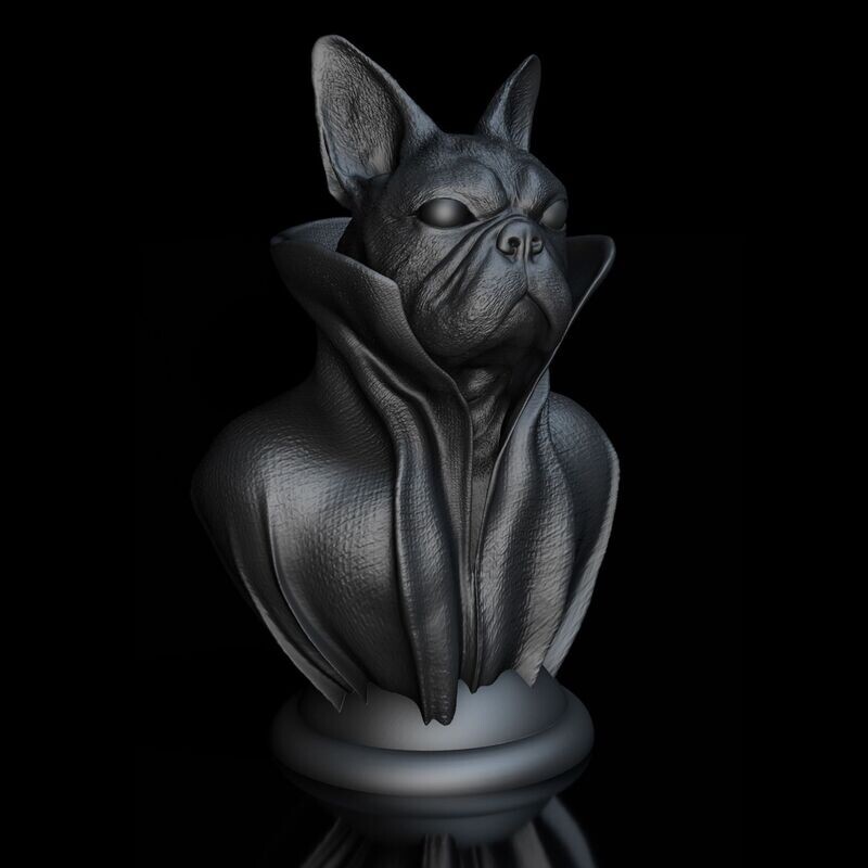 Cape-Dog-Kragen-French-Bulldog - 3D Modell Datei Cape-Dog-Kragen-French-Bulldog - 3D Modell Datei