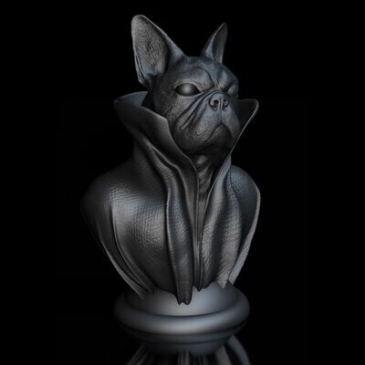 Cape-Dog-Kragen-French-Bulldog - 3D Modell Datei