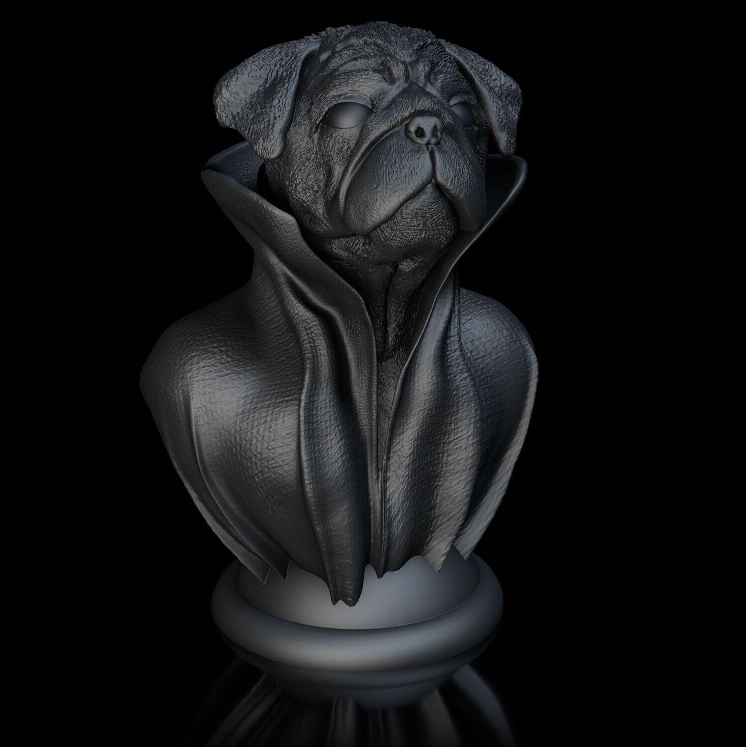 Cape-Dog-Kragen - Mops  - 3D Modell Datei