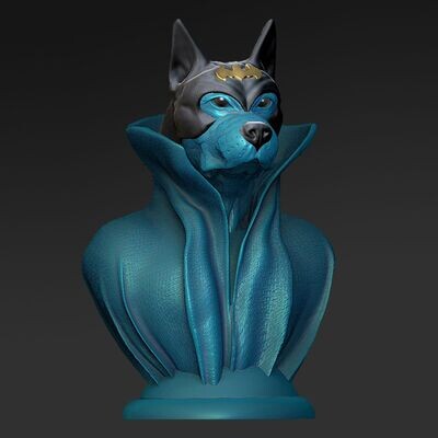 BAT-Dog-Fantasy-Bulldog-Cape 3D Modell Datei