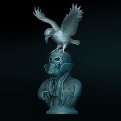 Lamp Cape-Skull-Kragen-Lamp-Headgear-Eagle - closed eyes