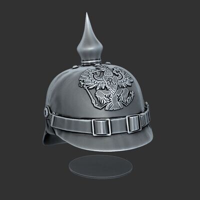 Headgear -Prussian spiked helmet for the skull lamp series