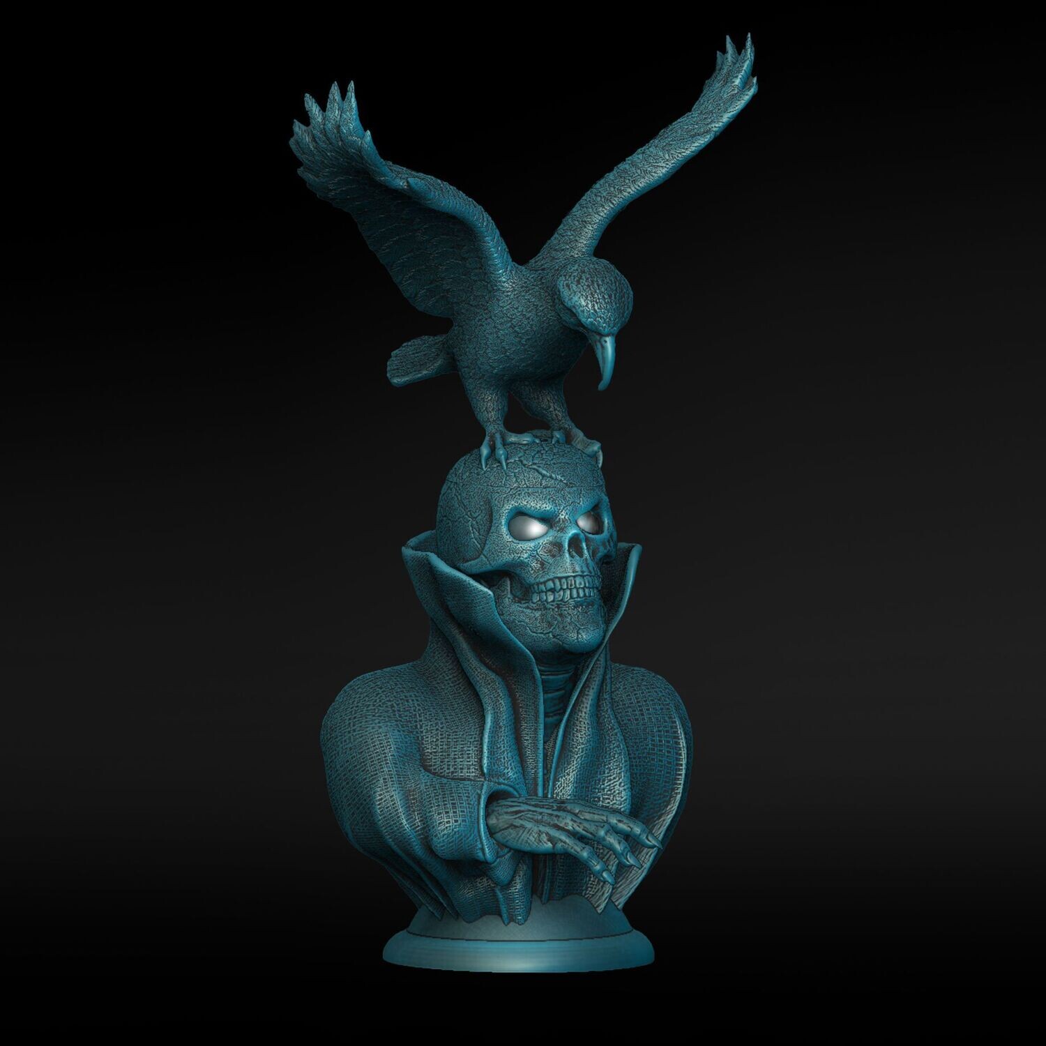 Lamp Cape-Skull-Kragen-Lamp-Headgear-Eagle - open eyes