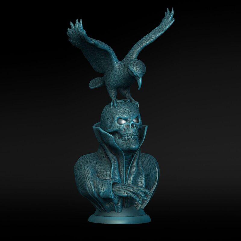 Lamp Cape-Skull-Kragen-Lamp-Headgear-Eagle - open eyes