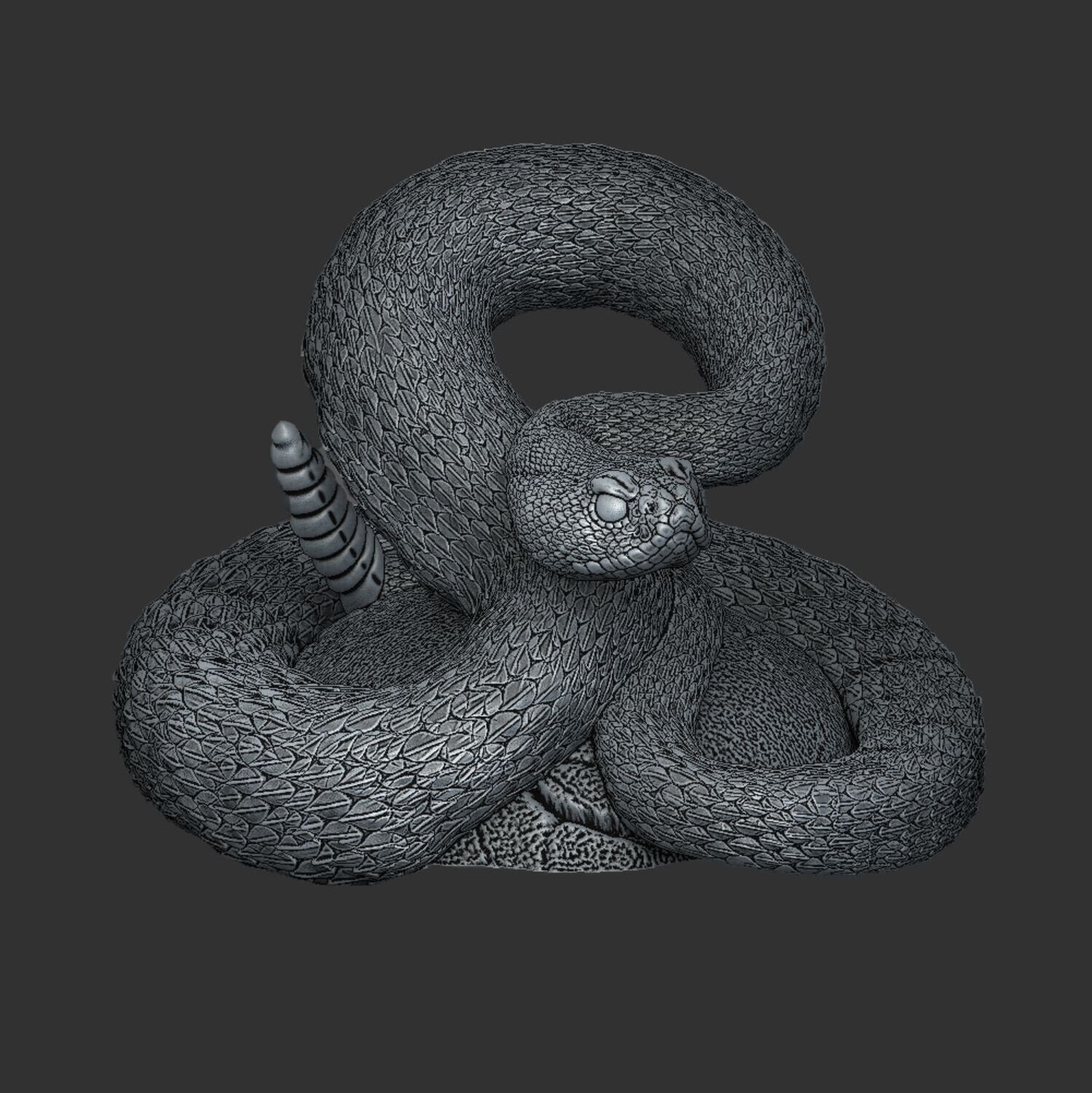 Headgear -Rattle-Snake for the Skull Lamps Series