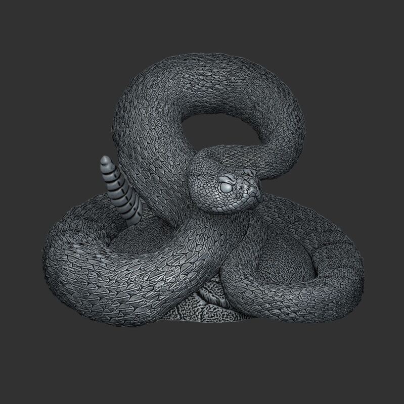 Headgear -Rattle-Snake for the Skull Lamps Series