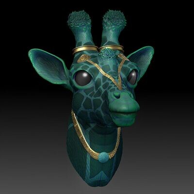 Fantasia Fauna-Girikirti-Giraffe 3D Modell