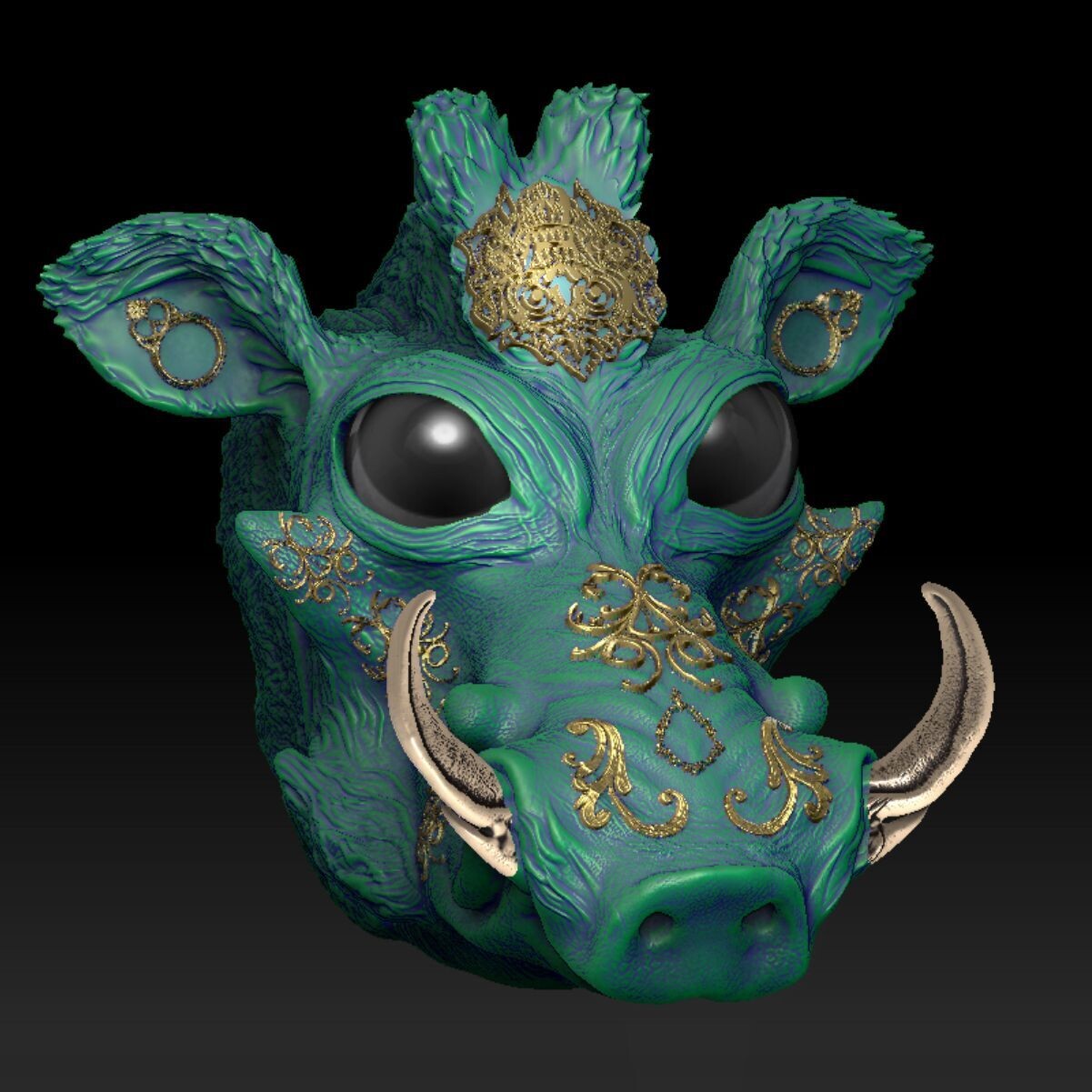 Fantasia Fauna-Kibali-Warzenschwein - 3D Modell