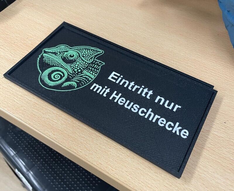 Jemen-Chamealeon Tür/Schrank-Dekoschild -  3D Modell Datei