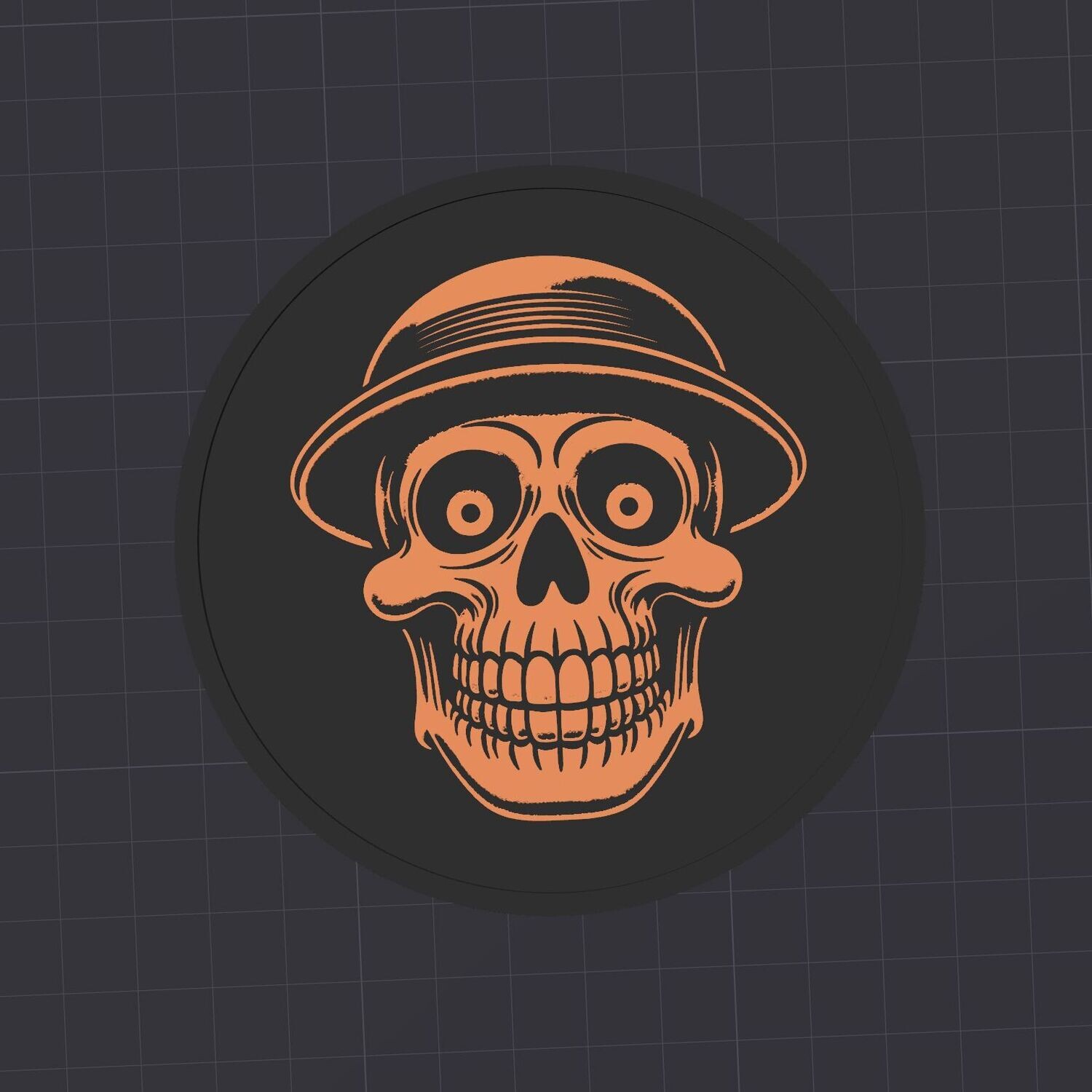Untersetzer Skull-Clown -3D Modell Datei