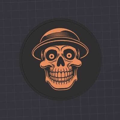 Untersetzer Skull-Clown -3D Modell Datei