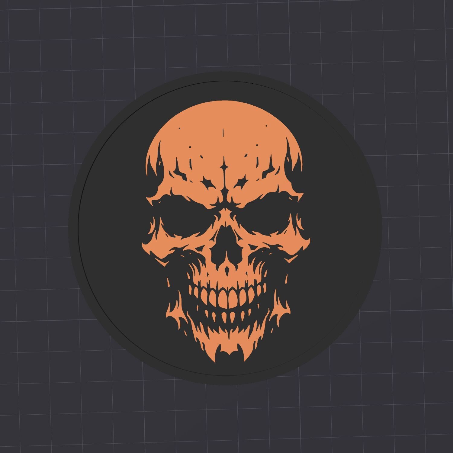 Untersetzer-Skull-Bad - 3D Modell Datei
