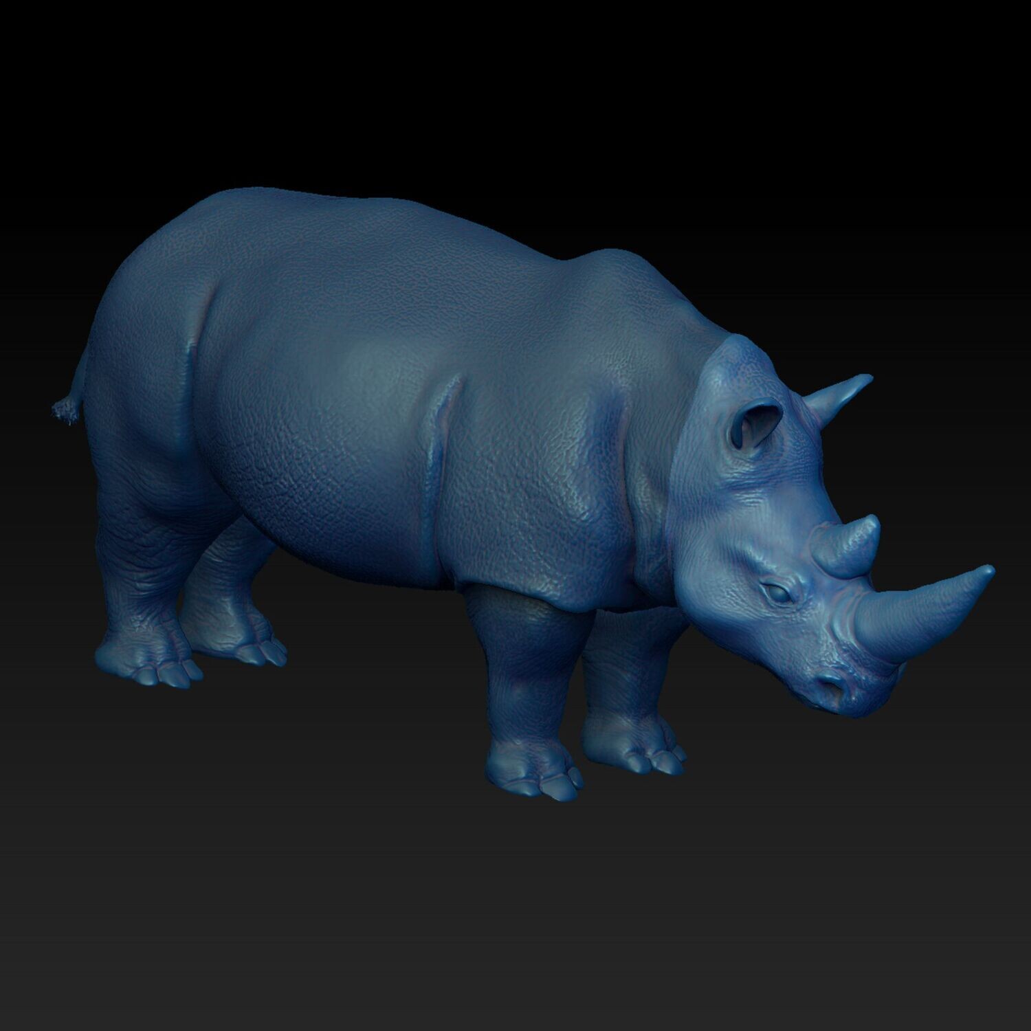 Nashorn - groß Druckbar - 3D Modell Datei