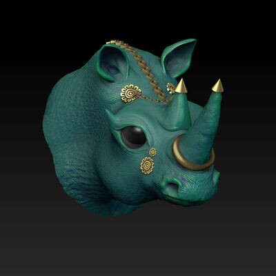 Fantasia Fauna-FantasiaFauna-Kifaru-Nashorn - 3D Modell